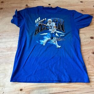 Josh Allen Short Sleeve Graphic Shirt Blue Mens LARGE Buffalo Bills NFL Football